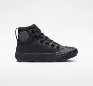 Botas Converse Chuck Taylor All Star Berkshire Leather Niños Negras | COLOMBIA V2014P