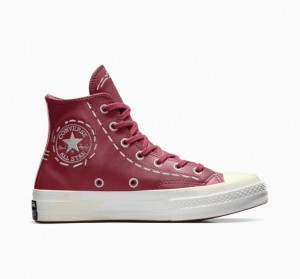 Tenis Converse Chuck 70 Bold Stitch Altos Mujer Rojas | COLOMBIA Q7286L