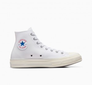 Tenis Converse Chuck 70 Leather Altos Hombre Blancas | COLOMBIA N9670A