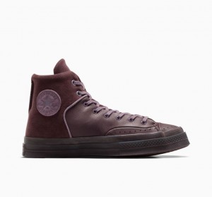 Tenis Converse Chuck 70 Marquis Leather Altos Hombre Marrones Oscuro | COLOMBIA X3057Z