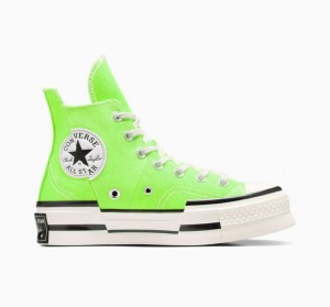 Tenis Converse Chuck 70 Plus Altos Hombre Verde Claro | COLOMBIA R5976Z