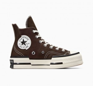 Tenis Converse Chuck 70 Plus Altos Mujer Chocolate | COLOMBIA N3014X