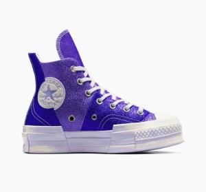 Tenis Converse Chuck 70 Plus Glitter Altos Mujer Azules | COLOMBIA W1657G