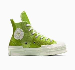 Tenis Converse Chuck 70 Plus Glitter Altos Hombre Verde Claro | COLOMBIA L6170H