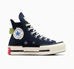 Tenis Converse Chuck 70 Plus Heel Loop Altos Mujer Azul Marino | COLOMBIA H5183O