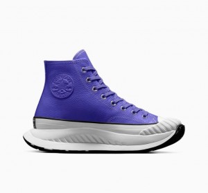 Tenis Converse Chuck Taylor 70 At-cx Leather Altos Mujer Azules | COLOMBIA X2107W