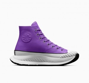 Tenis Converse Chuck Taylor 70 At-cx Leather Altos Mujer Moradas | COLOMBIA M1836Z