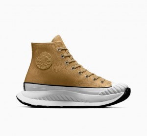 Tenis Converse Chuck Taylor 70 At-cx Leather Altos Hombre Marrones Claro | COLOMBIA C6534O