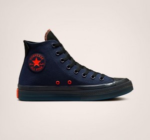 Tenis Converse Chuck Taylor All Star CX Stretch Canvas Altos Hombre Azul Marino | COLOMBIA L2610D