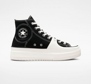 Tenis Converse Chuck Taylor All Star Construct Altos Mujer Negras Blancas | COLOMBIA Z5903P