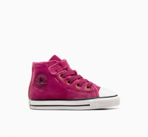 Tenis Converse Chuck Taylor All Star Easy On Velvet Altos Niños Fucsia | COLOMBIA H8972X