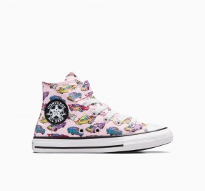 Tenis Converse Chuck Taylor All Star Easy-on Cars Altos Niños Rosas Multicolor | COLOMBIA K6247O