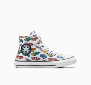 Tenis Converse Chuck Taylor All Star Easy-on Cars Altos Niños Blancas Multicolor | COLOMBIA F3406C