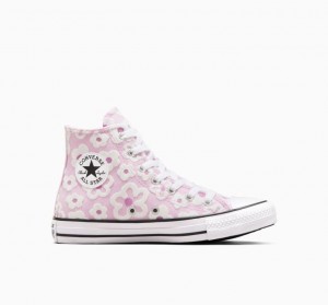 Tenis Converse Chuck Taylor All Star Floral Embroidery Altos Niños Lavanda | COLOMBIA J8496T