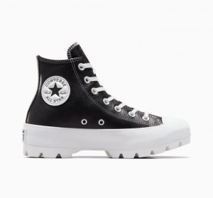 Tenis Converse Chuck Taylor All Star Lugged Leather Altos Mujer Negras | COLOMBIA K5976I