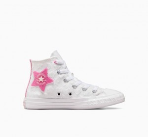 Tenis Converse Chuck Taylor All Star Sparkle Altos Niños Blancas | COLOMBIA Q8632N