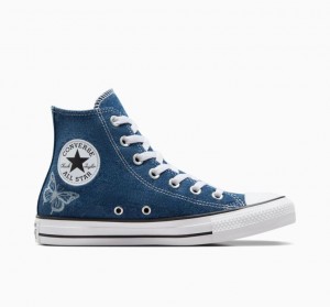 Tenis Converse Chuck Taylor All Star Y2K Butterflies Altos Mujer Azul Marino | COLOMBIA V1586Y