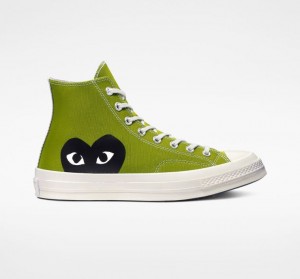 Tenis Converse X Comme Des Garçons Play Chuck 70 Altos Hombre Verde Claro | COLOMBIA Q9586I