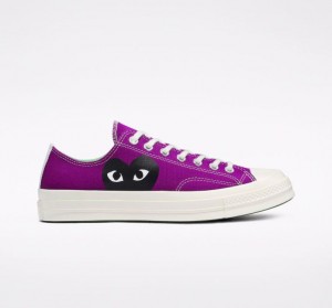 Tenis Converse X Comme Des Garçons Play Chuck 70 Bajos Hombre Moradas | COLOMBIA R0384Y