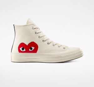 Tenis Converse X Comme Des Garçons Play Chuck 70 Altos Mujer Blancas | COLOMBIA B9372N