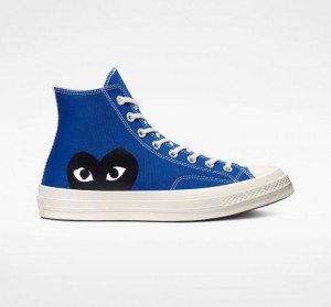 Tenis Converse X Comme Des Garçons Play Chuck 70 Altos Mujer Azules | COLOMBIA F1938Q