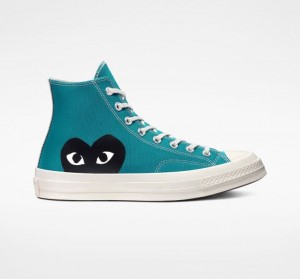 Tenis Converse X Comme Des Garçons Play Chuck 70 Altos Mujer Turquesa | COLOMBIA G0482W