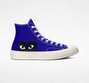 Tenis Converse X Comme Des Garçons Play Chuck 70 Altos Mujer Azules | COLOMBIA B3098F