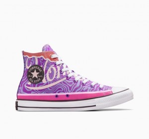 Tenis Converse X Wonka Chuck Taylor All Star Swirl Altos Hombre Moradas | COLOMBIA Y5067V