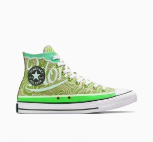 Tenis Converse X Wonka Chuck Taylor All Star Swirl Altos Hombre Verde | COLOMBIA T8397K