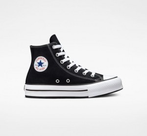 Tenis Plataforma Converse Chuck Taylor All Star Lift Niños Negras | COLOMBIA V7280G