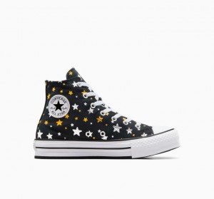 Tenis Plataforma Converse Chuck Taylor All Star Lift Sparkle Niños Negras | COLOMBIA O2569A