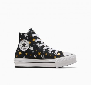 Tenis Plataforma Converse Chuck Taylor All Star Lift Sparkle Niños Negras | COLOMBIA K1672L