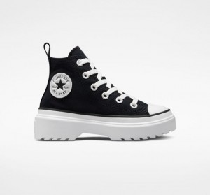 Tenis Plataforma Converse Chuck Taylor All Star Lugged Lift Canvas Niños Negras | COLOMBIA I3217D