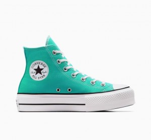 Tenis Plataforma Converse Chuck Taylor All Star Lift Mujer Turquesa | COLOMBIA L7814B