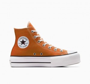 Tenis Plataforma Converse Chuck Taylor All Star Lift Mujer Naranjas | COLOMBIA E7186G