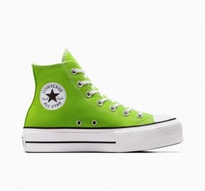 Tenis Plataforma Converse Chuck Taylor All Star Lift Mujer Verde | COLOMBIA C5196U