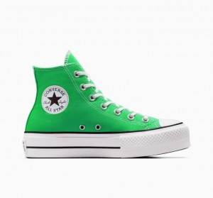 Tenis Plataforma Converse Chuck Taylor All Star Lift Mujer Verde | COLOMBIA N3702V