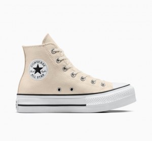 Tenis Plataforma Converse Chuck Taylor All Star Lift Mujer Beige | COLOMBIA H7205L