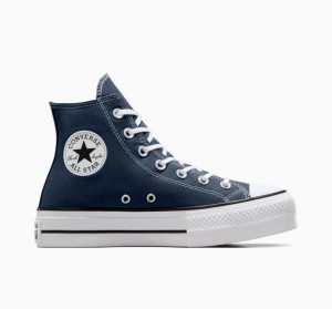 Tenis Plataforma Converse Chuck Taylor All Star Lift Mujer Azul Marino | COLOMBIA Q6013J