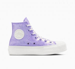 Tenis Plataforma Converse Chuck Taylor All Star Lift Golden Butterfly Mujer Lavanda | COLOMBIA A9756H