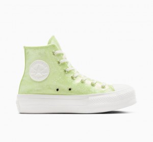 Tenis Plataforma Converse Chuck Taylor All Star Lift Golden Butterfly Mujer Verde Claro | COLOMBIA Y0215Z