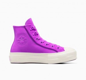 Tenis Plataforma Converse Chuck Taylor All Star Lift Suede Mujer Moradas | COLOMBIA M5603T