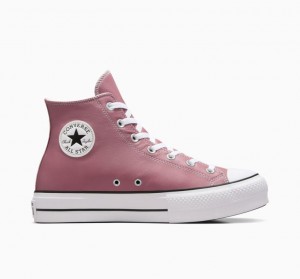 Tenis Plataforma Converse Chuck Taylor All Star Lift Surplus Leather Mujer Rosas | COLOMBIA A8563U