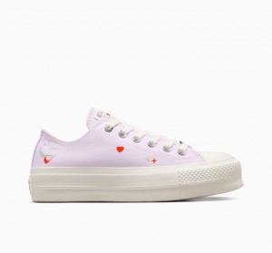 Tenis Plataforma Converse Chuck Taylor All Star Lift Y2K Heart Mujer Moradas Claro | COLOMBIA C0279B