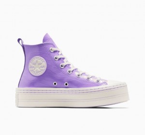 Tenis Plataforma Converse Chuck Taylor All Star Modern Lift Embossed Mujer Lavanda | COLOMBIA E9745K