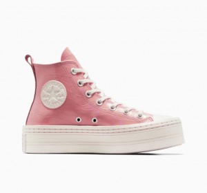 Tenis Plataforma Converse Chuck Taylor All Star Modern Lift Embossed Mujer Rosas | COLOMBIA P1296C