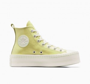 Tenis Plataforma Converse Chuck Taylor All Star Modern Lift Embossed Mujer Amarillo | COLOMBIA N7069J