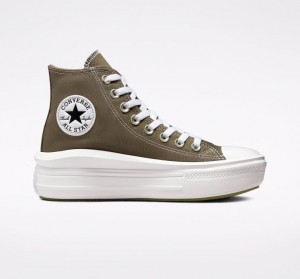 Tenis Plataforma Converse Chuck Taylor All Star Move Mujer Verde Oliva | COLOMBIA R0542N