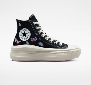 Tenis Plataforma Converse Chuck Taylor All Star Move Butterfly Wings Mujer Negras | COLOMBIA O4758H