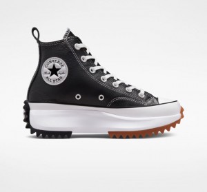 Tenis Plataforma Converse Run Star Hike Foundational Leather Mujer Negras | COLOMBIA U3260D